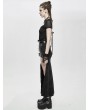 Devil Fashion Black Sexy Gothic Punk High Split Long Skirt