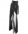 Devil Fashion Black Sexy Gothic Punk High Split Long Skirt