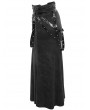 Devil Fashion Black Sexy Gothic Punk High Split Long Skirt