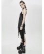 Devil Fashion Black Gothic Punk Asymmetric Sleeveless Daily Wear Dress