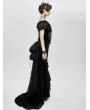 Eva Lady Black Romantic Gothic Flower Fishtail Corset Top for Women