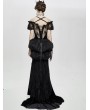 Eva Lady Black Romantic Gothic Flower Fishtail Corset Top for Women