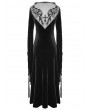 Eva Lady Black Sexy Gothic Velvet Long Party Dress