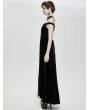 Eva Lady Black Vintage Sexy Gothic Off-the-Shoulder Velvet Long Prom Party Dress