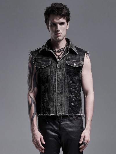 Punk Rave Do Old Gothic Punk Heavy Metal Vest Top for Men