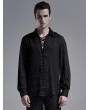 Punk Rave Black Gothic Jacquard Long Sleeve Casual Shirt for Men