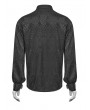 Punk Rave Black Gothic Jacquard Long Sleeve Casual Shirt for Men