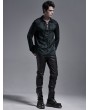 Punk Rave Dark Green Gothic Jacquard Long Sleeve Casual Shirt for Men