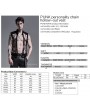 Punk Rave Black Gothic Punk Metal Hollow-out Chain Vest Top for Men