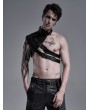 Punk Rave Black Gothic Punk PU Leather Shoulder Armor for Men