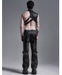 Punk Rave Black Gothic Punk PU Leather Shoulder Armor for Men