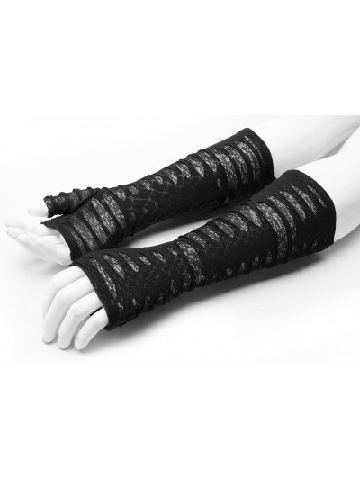 Punk Rave Black Gothic Punk Daily Hole Gloves for Men