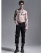 Punk Rave Black Gothic Punk Metal Long Casual Pants for Men