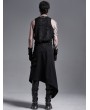 Punk Rave Black Gothic Punk Heavy Metal Irregular Skirt for Men