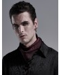 Punk Rave Dark Red Vintage Gothic Scarf for Men