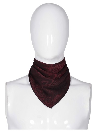 Punk Rave Dark Red Vintage Gothic Scarf for Men