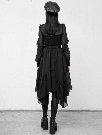 Punk Rave Oxymoron Pencil Dress Black Gothic Steampunk Long Sleeve 