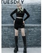 Punk Rave Black Street Fashion Gothic Punk Grunge Irregular Mini Skirt