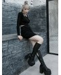 Punk Rave Black Street Fashion Gothic Punk Grunge Irregular Mini Skirt