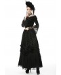 Dark in Love Black Vintage Gothic Victorian Off-the-Shoulder Velvet Lace Shirt for Women