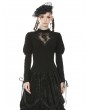 Dark in Love Black Vintage Gothic Lace Long Sleeve Daily Wear T-Shirt for Women