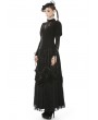 Dark in Love Black Vintage Gothic Lace Long Sleeve Daily Wear T-Shirt for Women