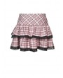 Dark in Love Pink Plaid Sweet Gothic Rock Heart Mini Skirt