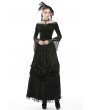 Dark in Love Black Vintage Gothic Gorgeous Velvet Long Skirt