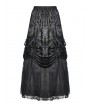 Dark in Love Black Vintage Gothic Gorgeous Velvet Long Skirt