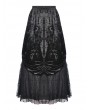 Dark in Love Black Vintage Gothic Gorgeous Velvet Long Skirt