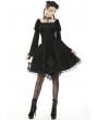 Dark in Love Black Vintage Gothic Velvet Mesh Short Skirt