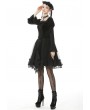 Dark in Love Black Vintage Gothic Velvet Mesh Short Skirt