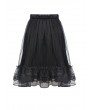 Dark in Love Black Vintage Gothic Velvet Mesh Short Skirt
