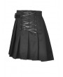 Dark in Love Black Gothic Punk Grunge Irreqular Pleated Short Skirt