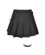 Dark in Love Black Gothic Punk Grunge Irreqular Pleated Short Skirt