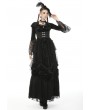 Dark in Love Black Retro Gothic Tail Waistcoat for Women
