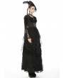 Dark in Love Black Retro Gothic Tail Waistcoat for Women