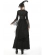 Dark in Love Black Retro Gothic Tail Waistcoat for Women