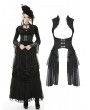 Dark in Love Black Retro Gothic Tail Waistcoat for Women