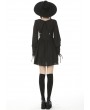 Dark in Love Black Sweet Gothic Long Lantern Sleeve Short Daily Wear Dress