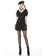 Dark in Love Black Gothic Lace Short Sleeve Daily Wear Dress