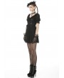 Dark in Love Black Gothic Lace Short Sleeve Daily Wear Dress