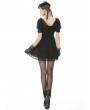 Dark in Love Black Gothic Lace Short Sleeve Daily Wear Dress