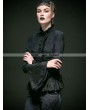 Punk Rave Black Cotton Gothic Jacquard Blouse for Women