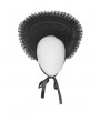Dark in Love Black Vintage Gothic Bonnet Hat for Women