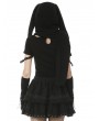 Dark in Love Black Gothic Punk Metal Rabbit Ears Scarf for Women
