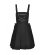 Dark in Love Black Gothic Punk Grunge Star Chain Suspender Skirt