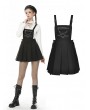 Dark in Love Black Gothic Punk Grunge Star Chain Suspender Skirt