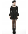 Dark in Love Black Vintage Gothic Long Puff Sleeve Short Casual Dress
