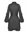 Dark in Love Black Sweet Gothic Doll Collar Long Lantern Sleeve Short Daily Wear Dress